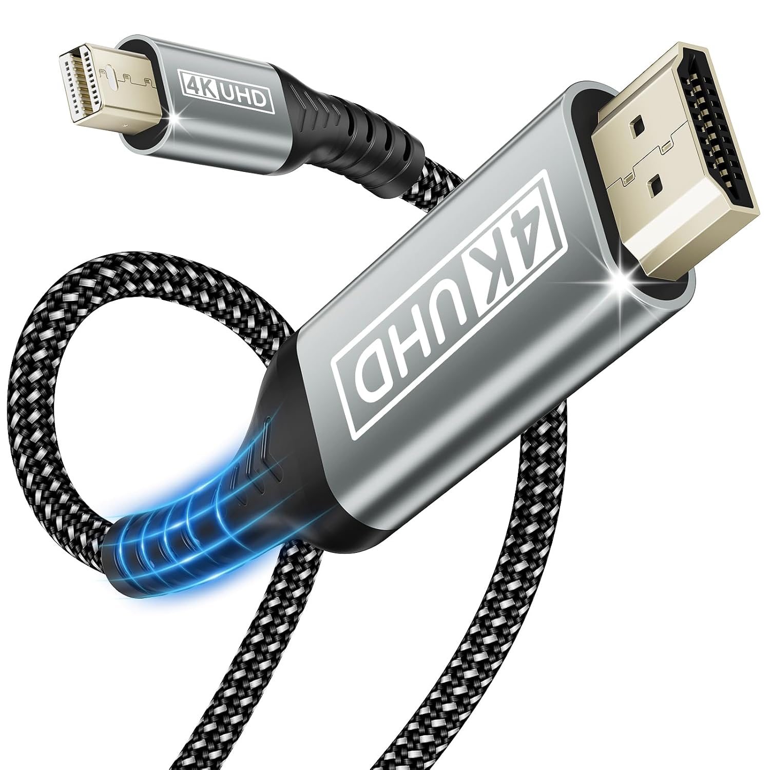 Кабель Mini DisplayPort 4K - HDMI, нейлоновий кабель Thunderbolt 1/2 HDMI для Mini DP, MacBook Air/Pro, Surface Pro, монітора, про