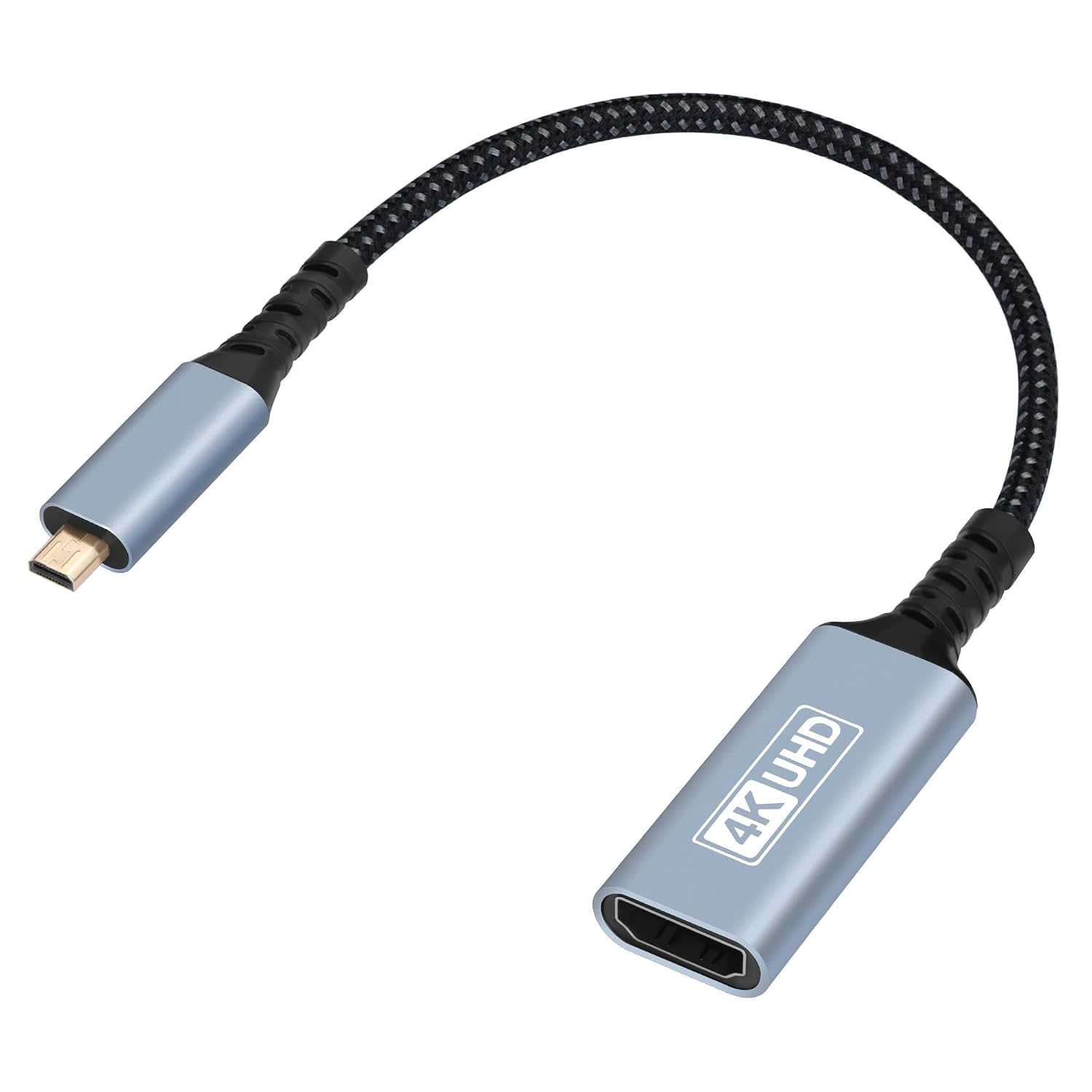 Кабель Micro HDMI — HDMI, 4K 60 Гц, высокоскоростной HDMI 2.0, позолоченный короткий кабель для камеры, ноутбука, монитора, проект
