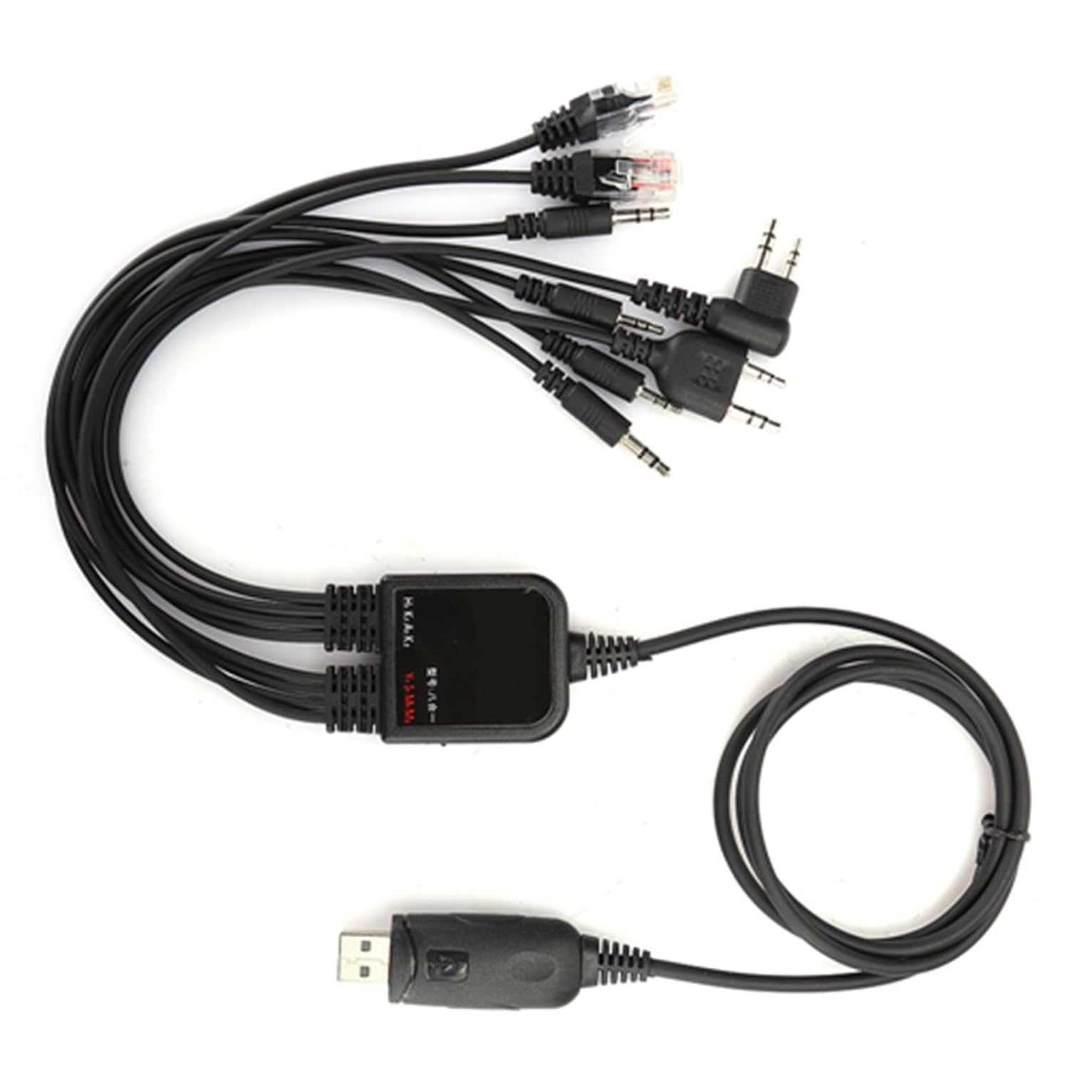 USB-кабель для программирования портативных радиостанций Hytera и Tyt от Sxhlseller (8 в 1), с 8 разъемами и компакт-диском с прог