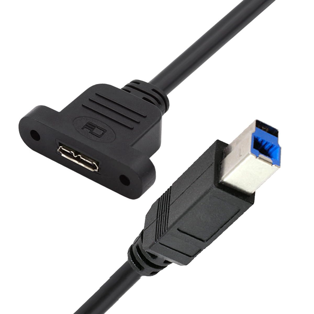 Кабель-удлинитель JSER USB 3.0 Type B Male to Micro 3.0 Type B Female Screw Mount Type 480 Mbps (50 см)