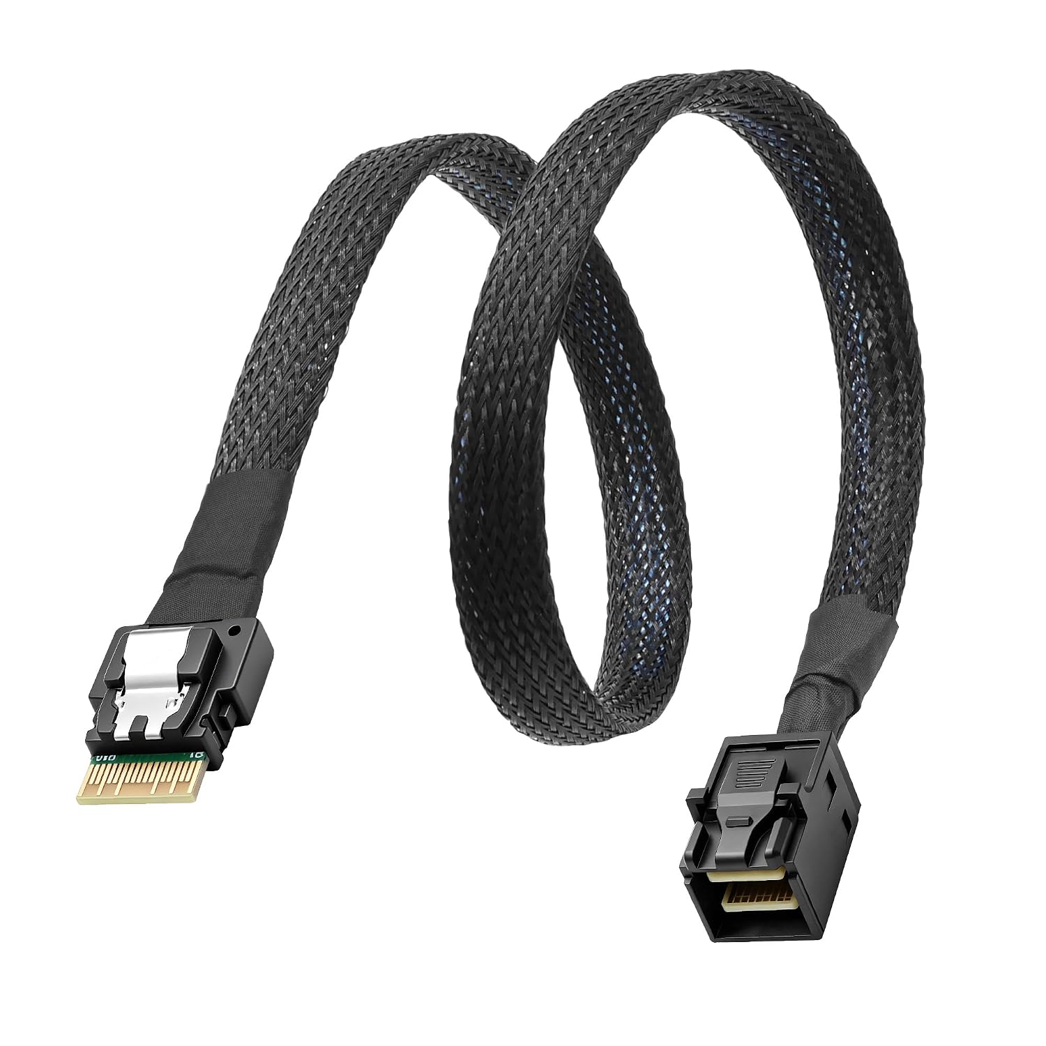 Кабель MEIRIYFA Mini SAS SFF-8654 4i 38Pin Host to SAS SFF-8643 36Pin | Тонкий кабель SAS 4.0 SFF-8654 4i 38pin Host to HD Mini SA