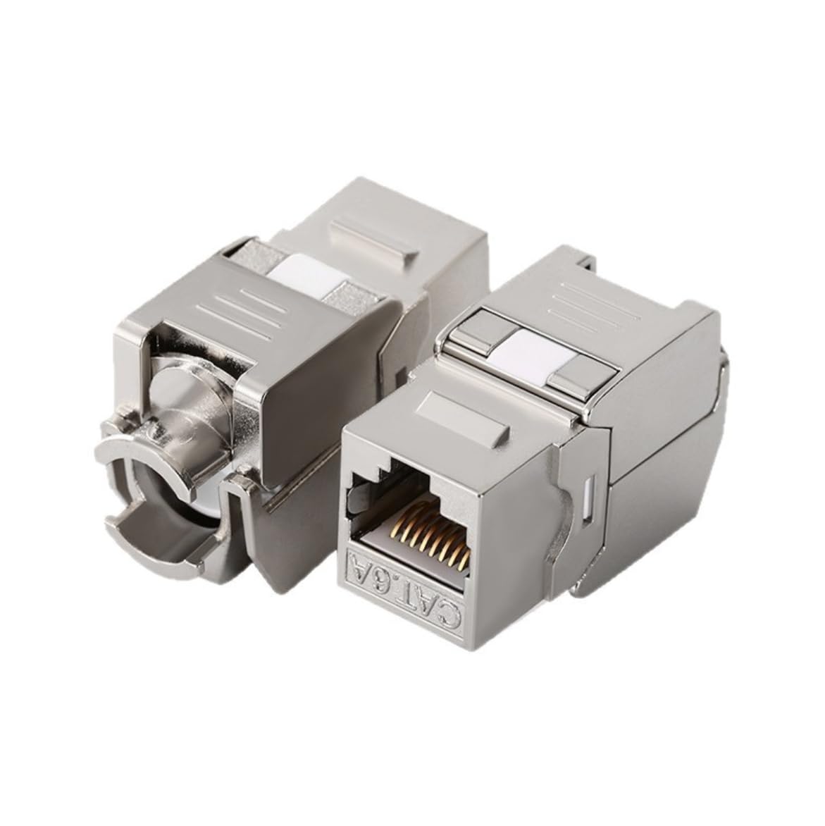 4 шт. Модуль сетевого разъема Keystone RJ45 для кабеля LAN, 10 Гбит/с, 600 МГц, STP, полностью экранированный, LSA-разъем, корпус