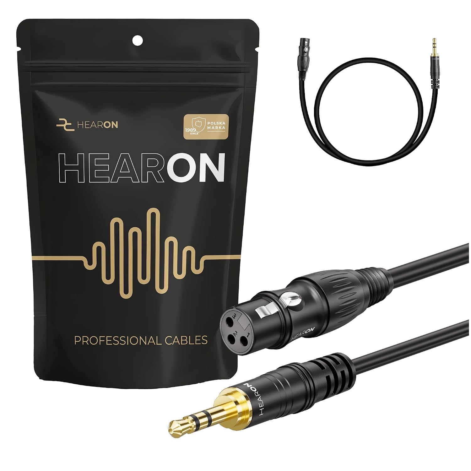 Кабель XLR - Jack 3,5 мм 2 м, 3-контактний штекер XLR