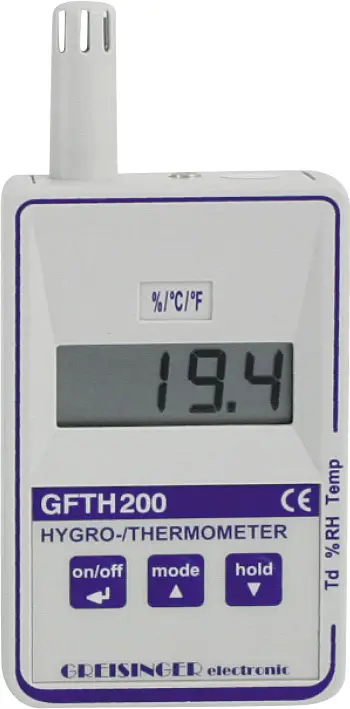 Термогигрометр Greisinger GFTH 200, от 0 до 100%, -25 - +70 °C