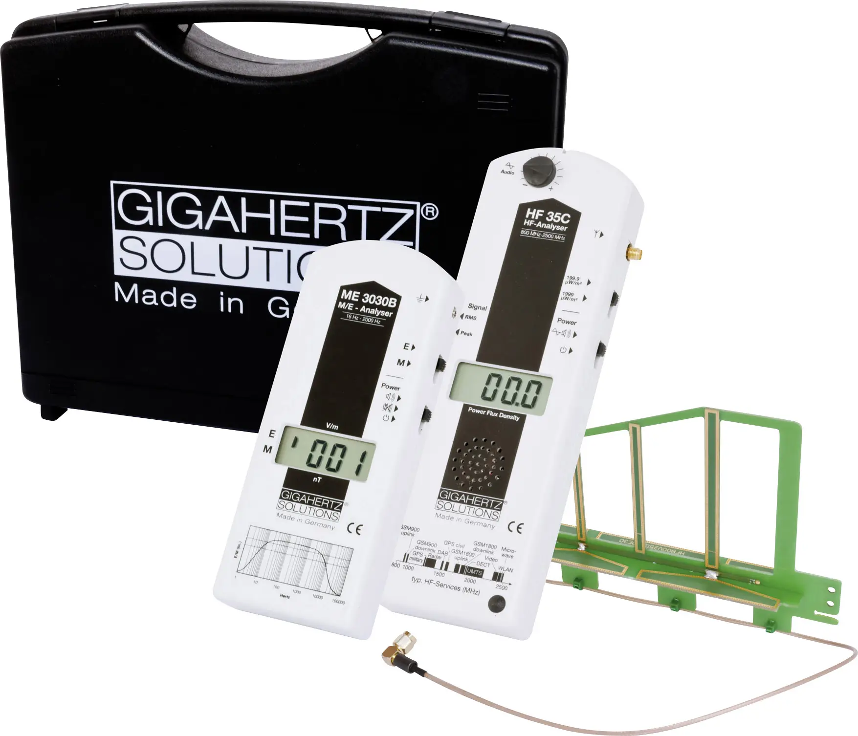Комплект вимірювачів електромагнітного поля Gigahertz Solutions MK20 (ME3830B + HF35C), у футлярі