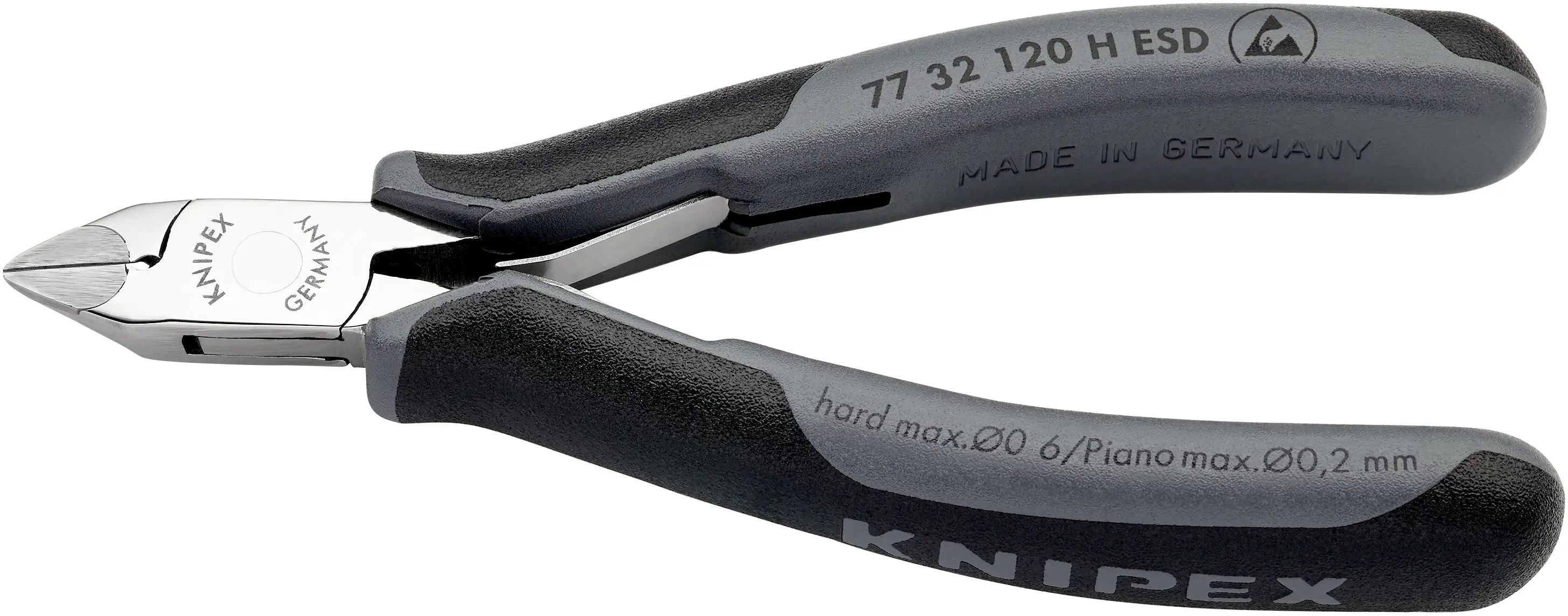 Бокові кусачки Knipex 77 32 120 H ESD, 120 мм, 83 HRC, ESD
