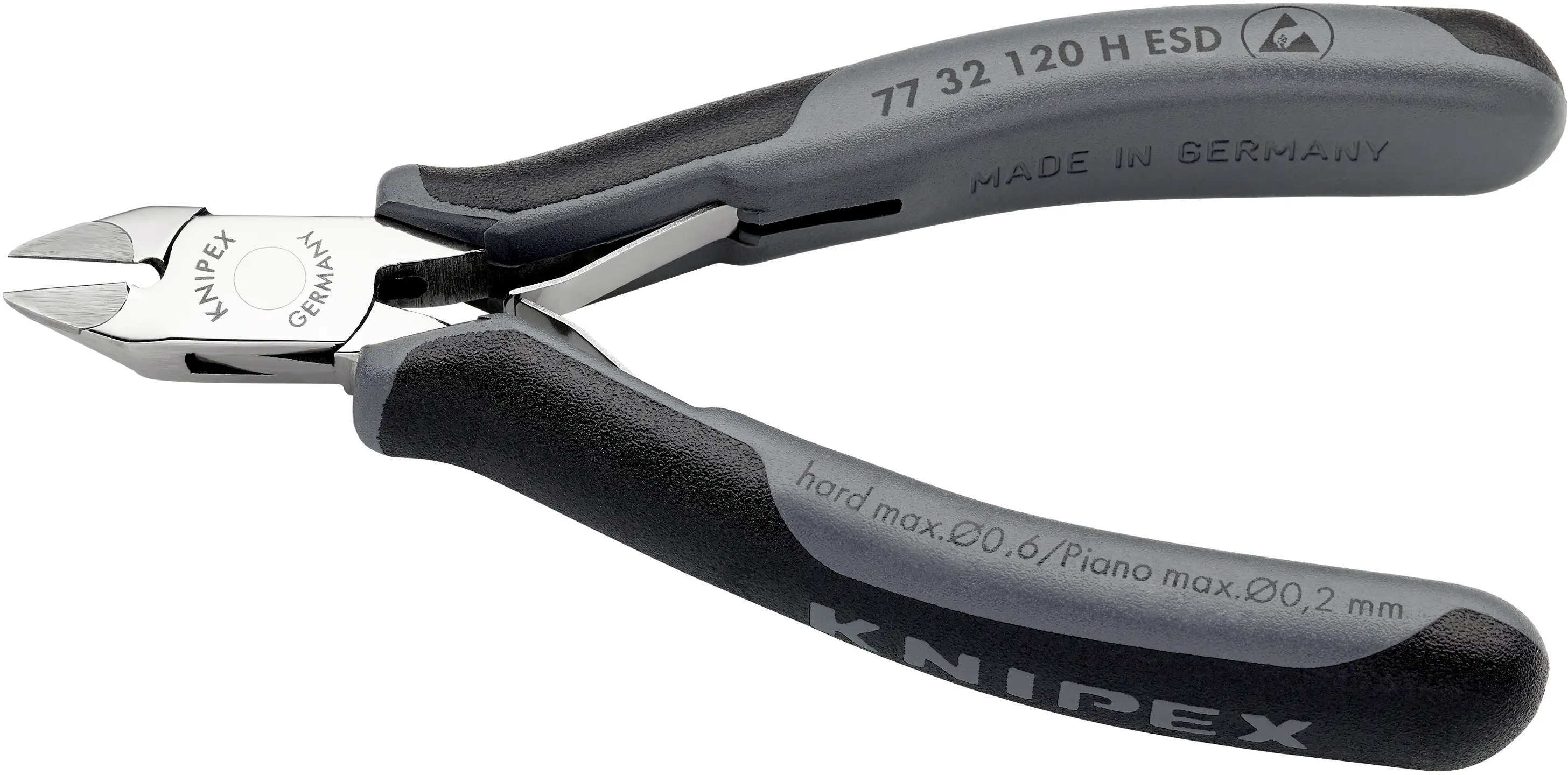 Бокові кусачки Knipex 77 32 120 H ESD, 120 мм, 83 HRC, ESD