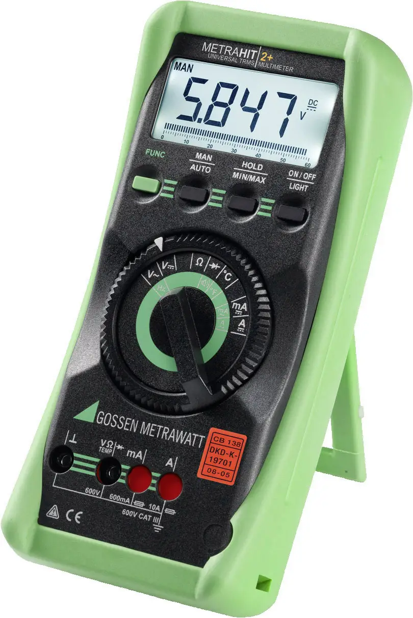 Цифровий мультиметр Gossen Metrawatt METRAHIT 2+, CAT III 600 В, калібрований (DAkkS)