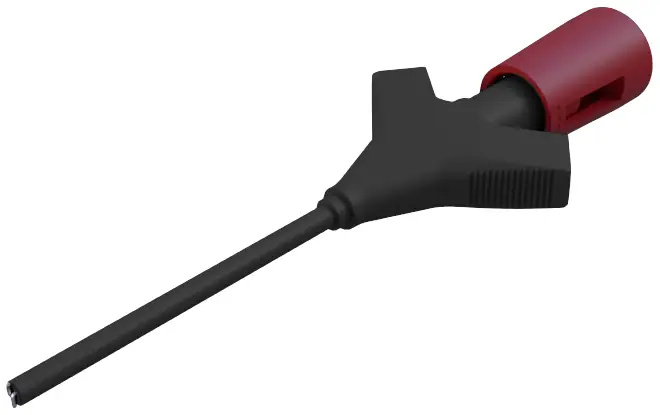 Защитный зажим SKS Hirschmann Micro-KLEPS, 60 В, 2 А, красный