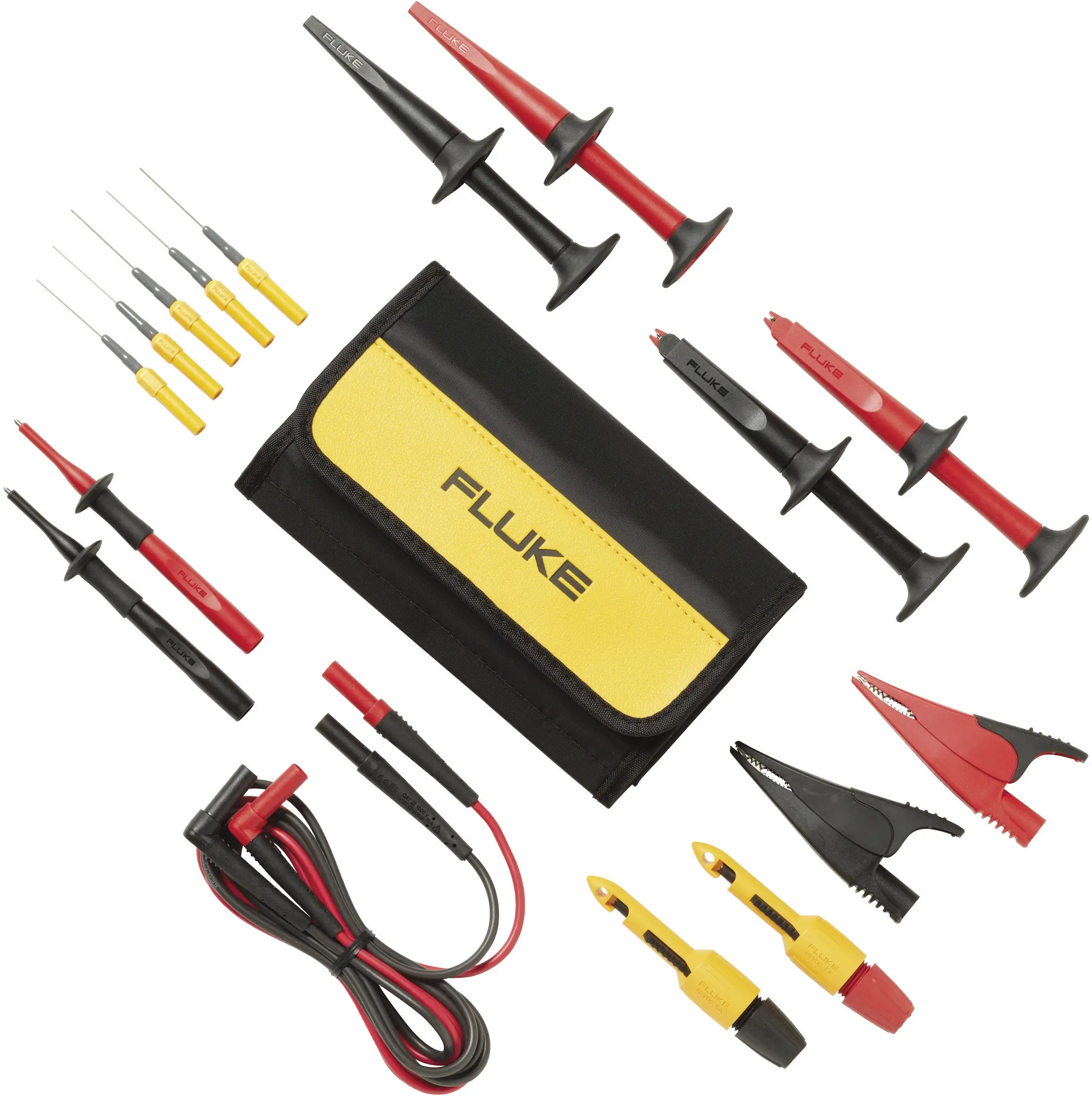 Fluke TLK282-1 Набор безопасных измерительных проводов, разъем-вилка, 4 мм, пластинчатый разъем-вилка, 4 мм, пластинчатый 1,50 м,
