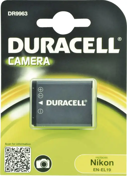 Змінний елемент живлення для камери Duracell EN-EL19 Напруга: 3,7 В Ємність (мАг, Аг): 700 мАг