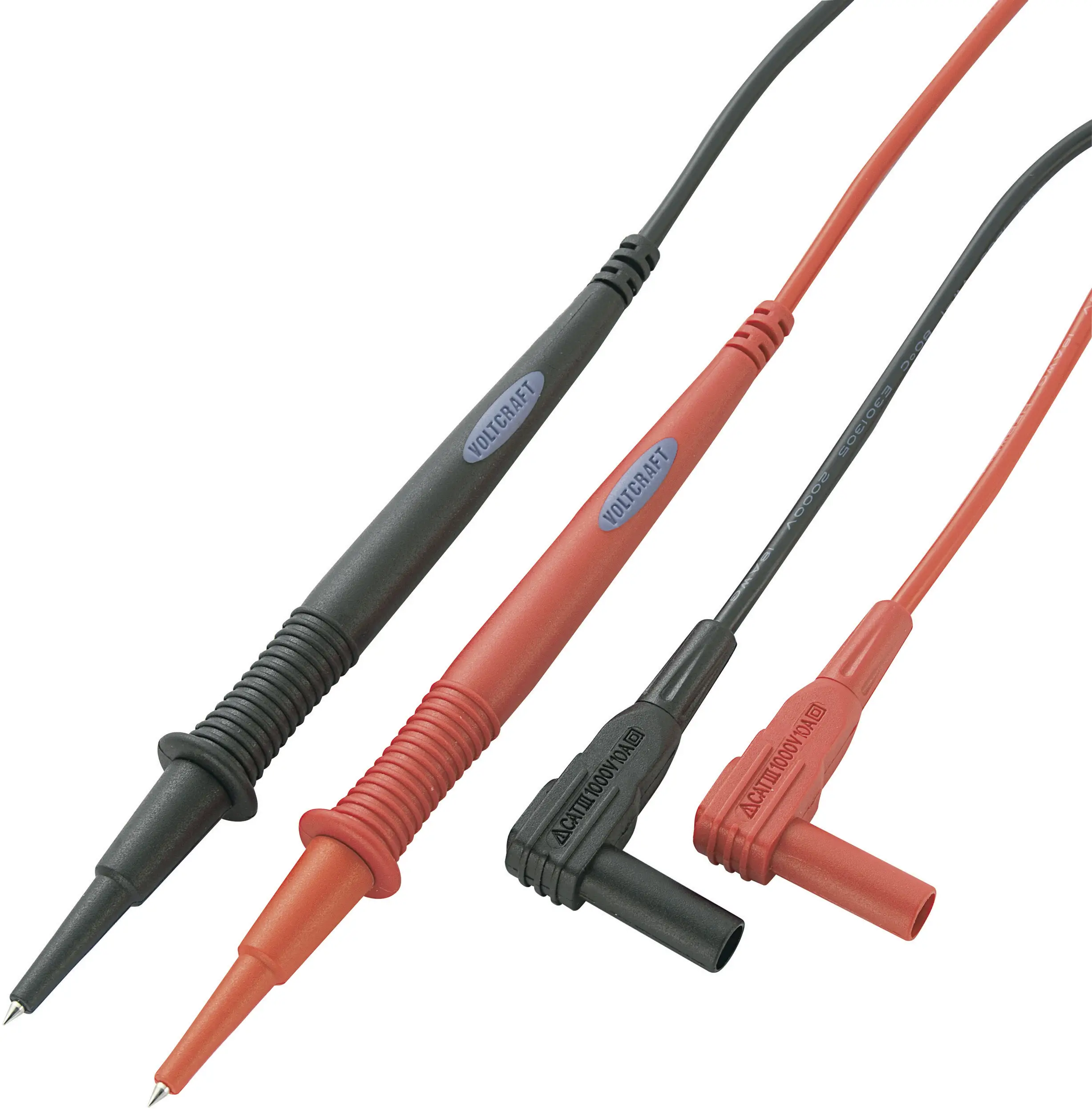 Измерительные провода VOLTCRAFT MS-1A, 1,00 м, черные, красные