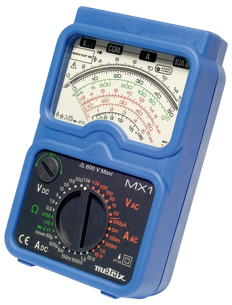 Аналоговий мультиметр Metrix MX 1 IP65 CAT III 600 В Калібрування: заводське (без сертифіката)