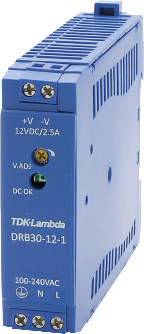 Блок живлення для DIN-рейки TDK-Lambda DRB30-12-1 12 В/DC 2,5 A 30 Вт Кількість виходів: 1 x Опис 1 шт.