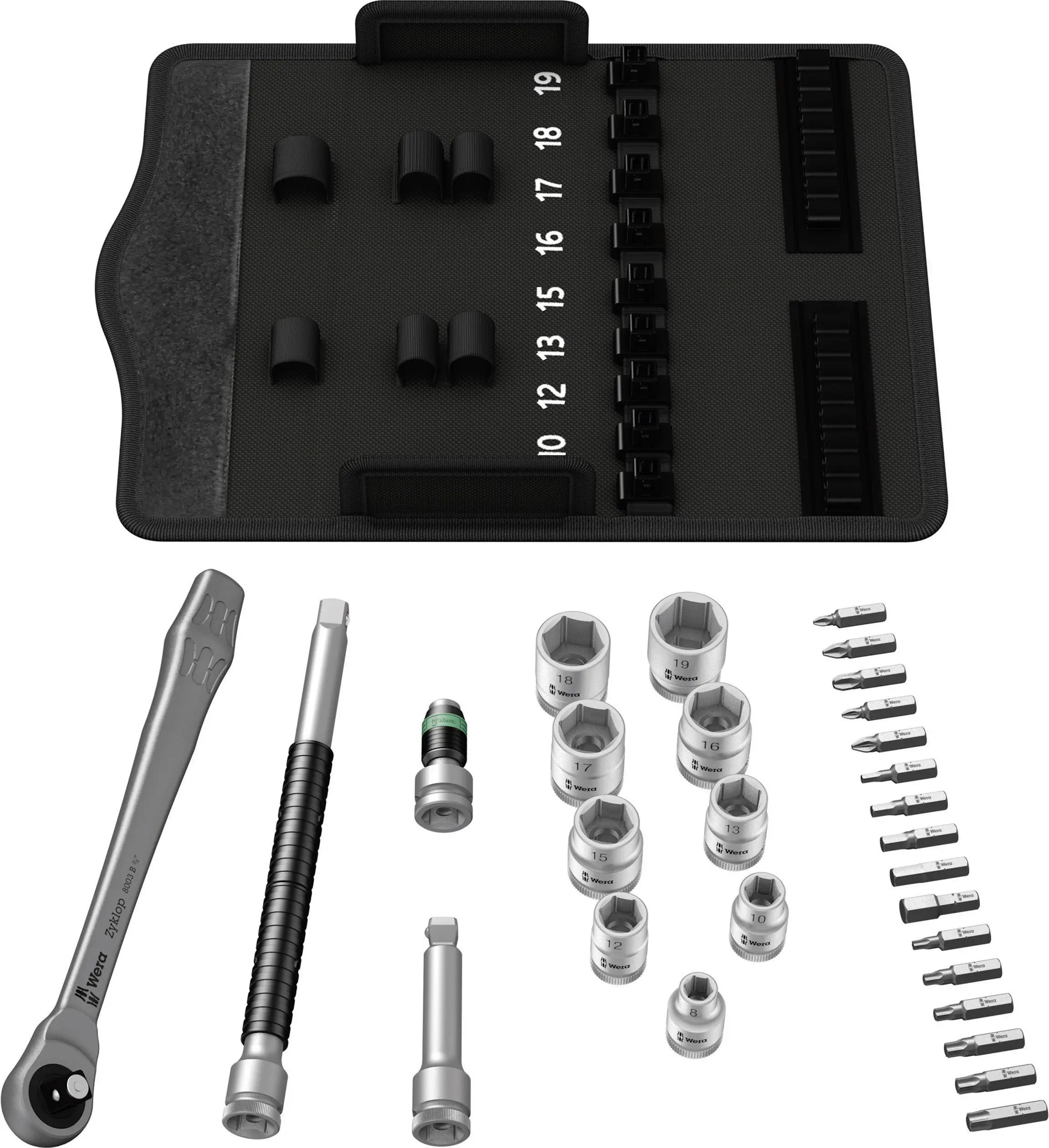 Набор торцевых ключей Wera Zyklop Metal 8100 SB 7 05004047001 3/8