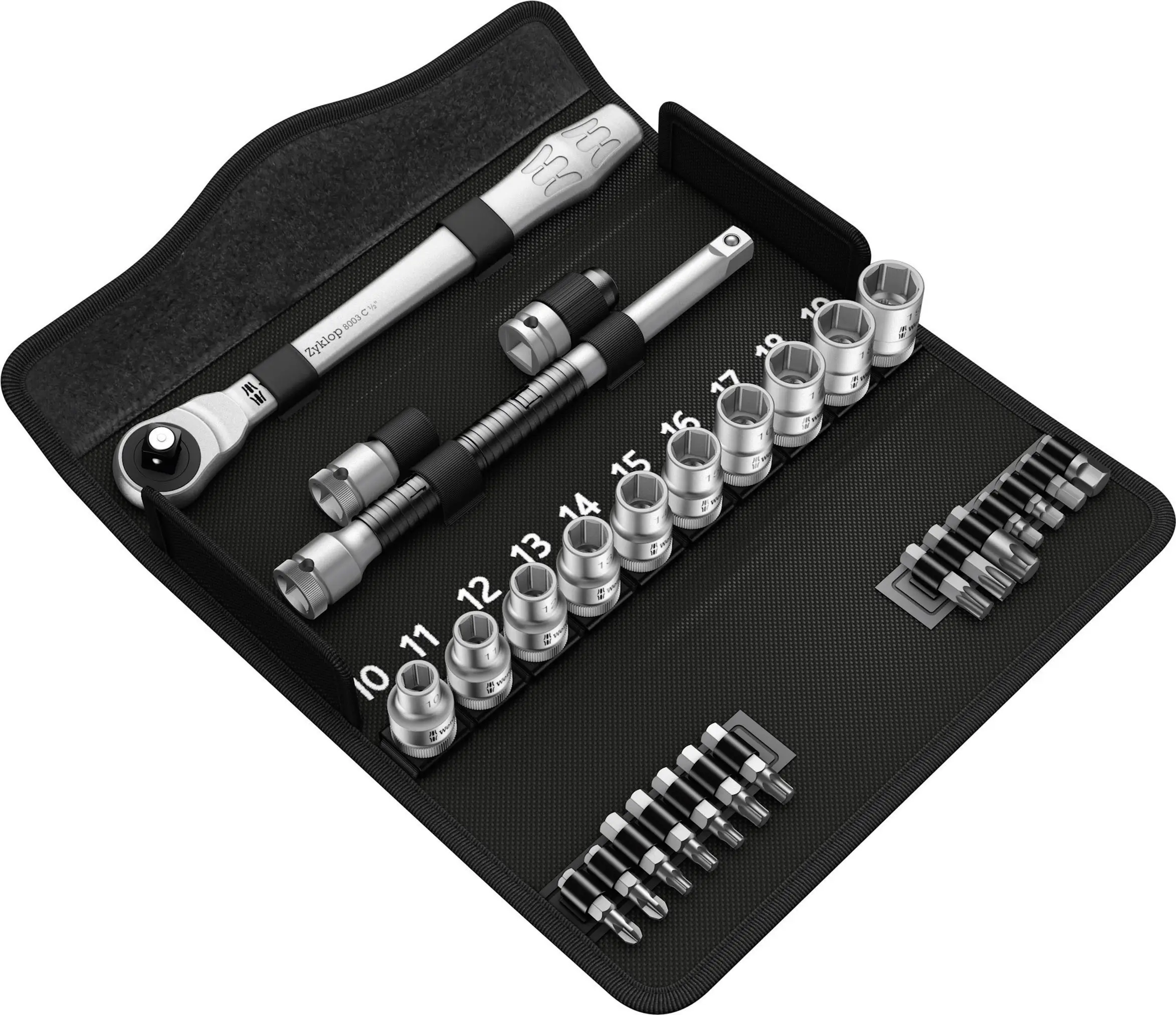 Набор торцевых ключей Wera Zyklop Metal 8100 SC 7 05004077001 1/2