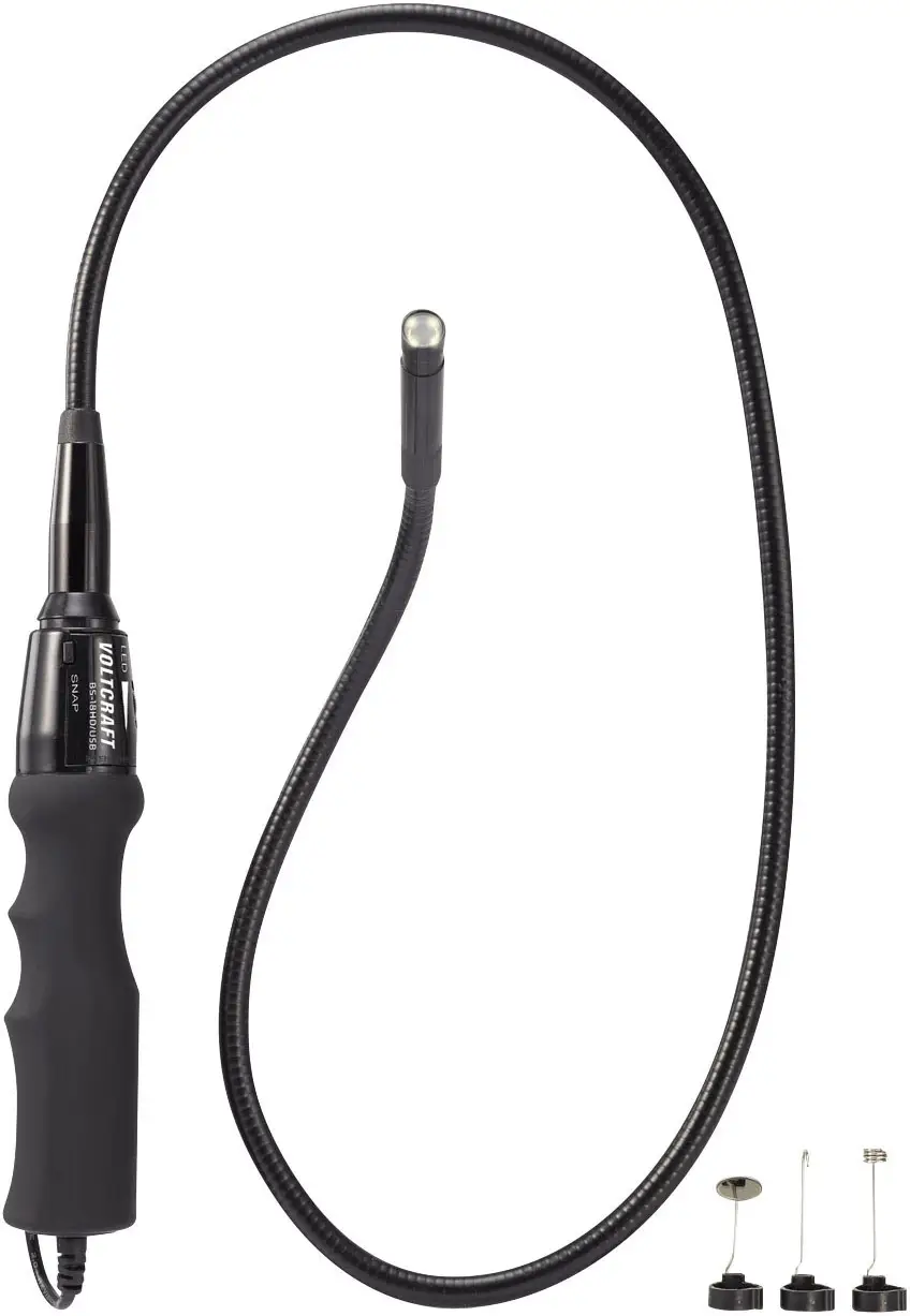 Инспекционная камера VOLTCRAFT BS-18HD/USB, диаметр зонда 8 мм, длина зонда 88 см