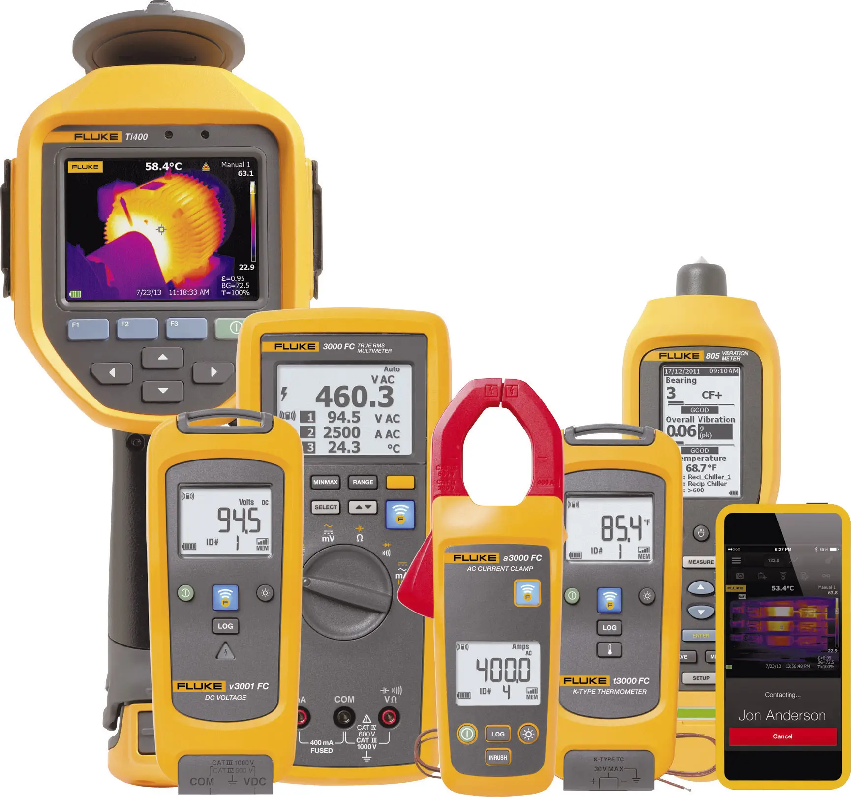 Цифровой графический мультиметр Fluke FLK-3000 FC с регистратором данных, класс защиты CAT III 1000 В, класс защиты CAT IV 600 В.