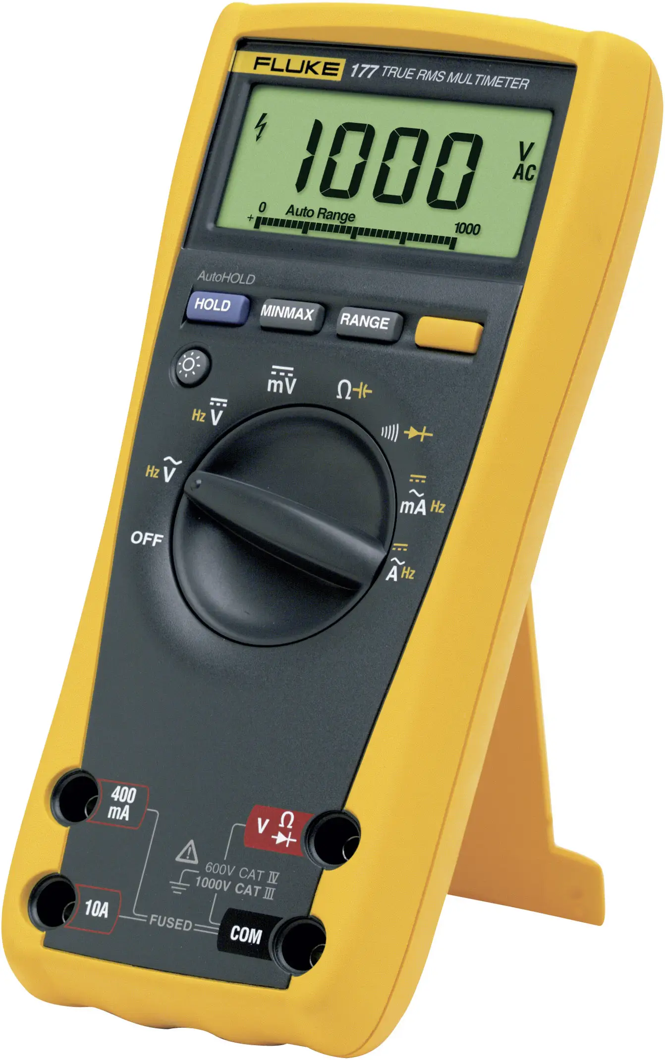 Мультиметр Fluke 177 1592874, CAT III 1000 В, CAT IV 600 В, 0,1 мВ - 1000 В, 0,01 мА - 10 А