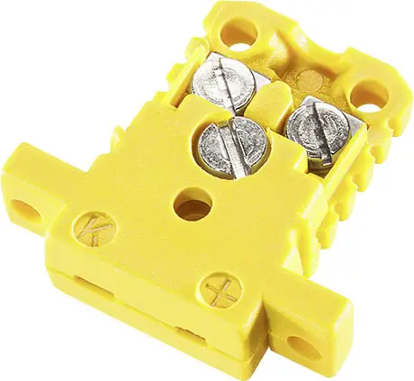 Мініатюрна розетка типу K B & B Thermotechnik, IEC 584, DN EN 50212, NiCrNi, жовта