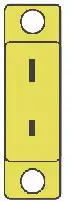 Мініатюрна розетка типу K B & B Thermotechnik, IEC 584, DN EN 50212, NiCrNi, жовта