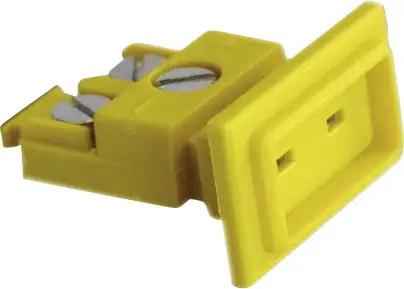 Миниатюрный гнездовой разъем для компонентов типа K от B & B Thermotechnik, IEC 584, DN EN 50212, NiCrNi, желтый.