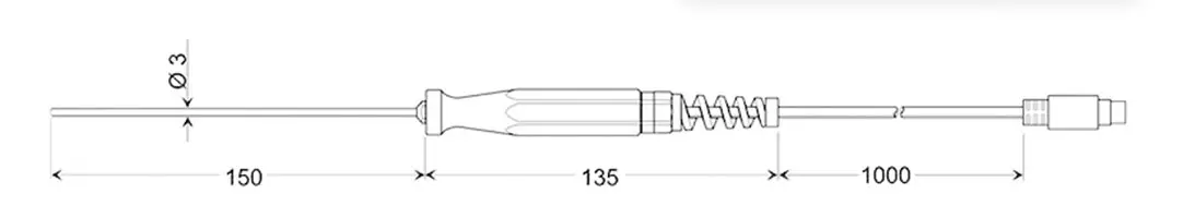 Greisinger GTF 401 1/3DIN Погружной датчик от -50 до 400 °C Тип датчика Pt100