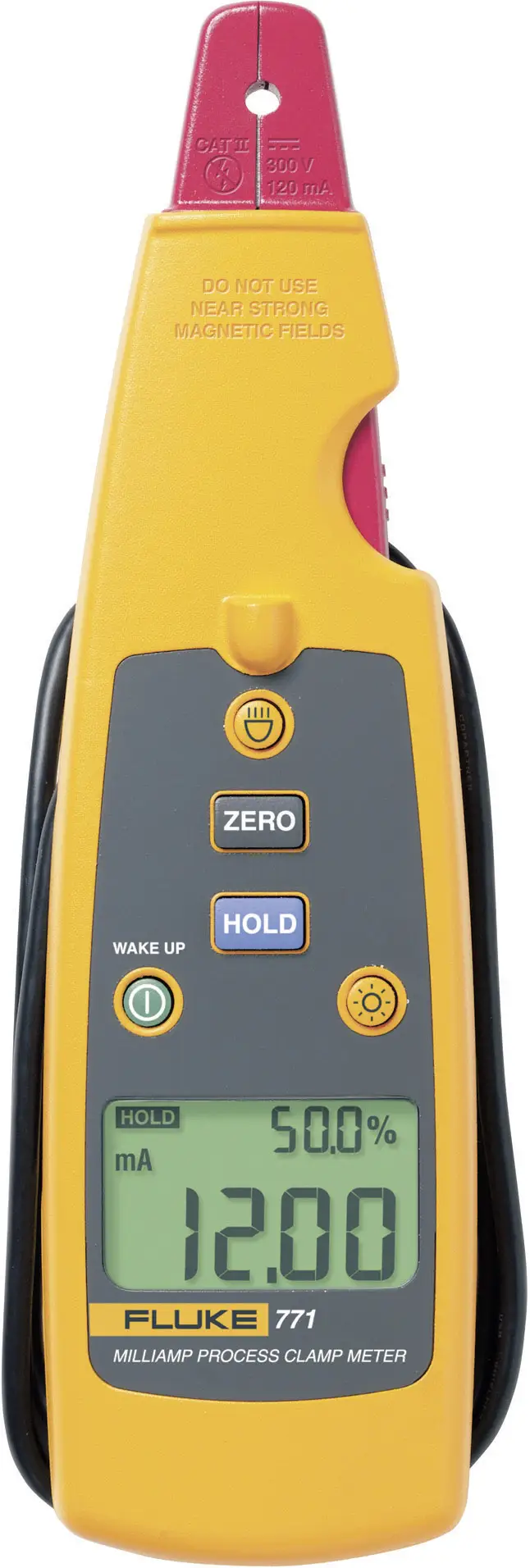 Цифровой мультиметр Fluke 771 с клещевыми щупами, выходной сигнал для измерения технологического тока, класс защиты CAT II 300 В,