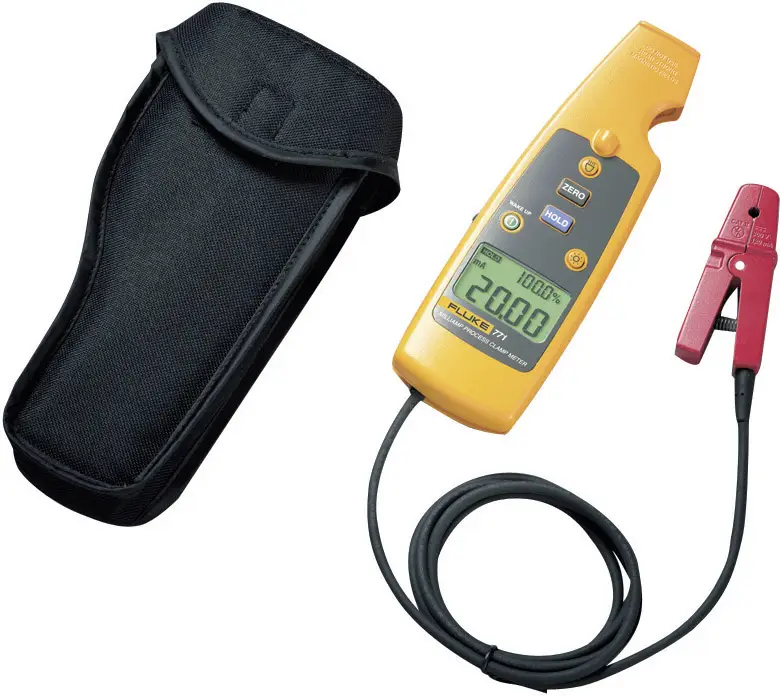 Цифровой мультиметр Fluke 771 с клещевыми щупами, выходной сигнал для измерения технологического тока, класс защиты CAT II 300 В,
