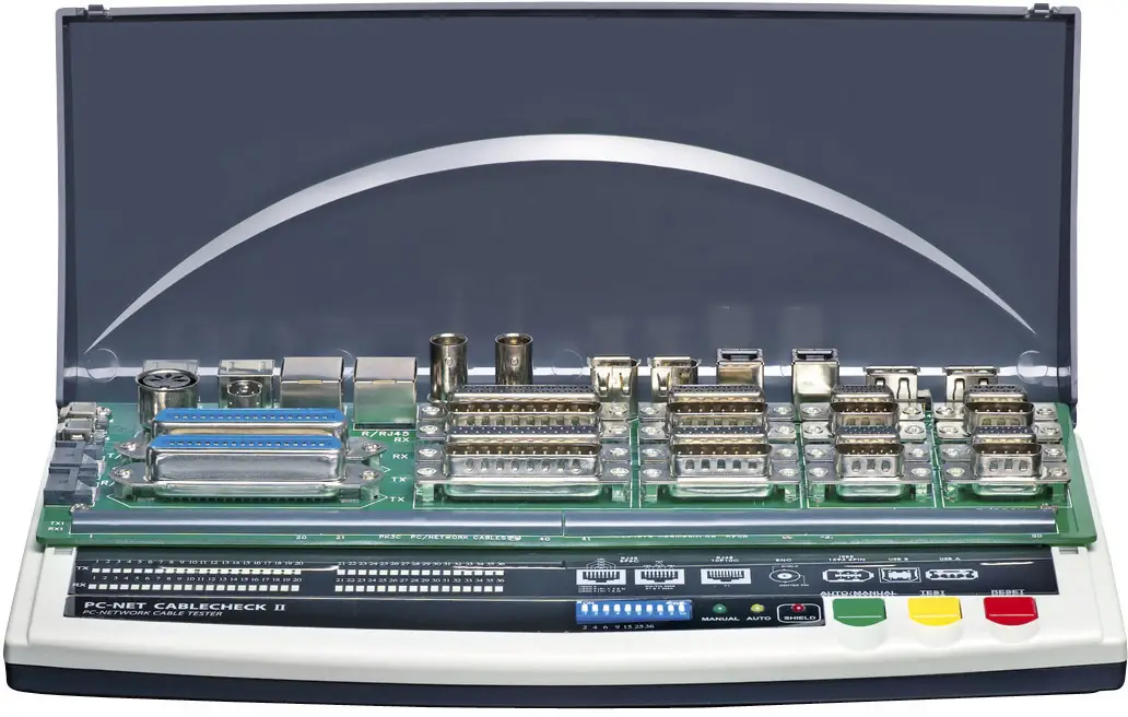 Тестер кабелей VOLTCRAFT CT-7, SUB-D, SUB-HD, Centronics, USB A+B, IEEE 1394, BNC, RJ-45, PS/2, 5-контактный DIN, SATA