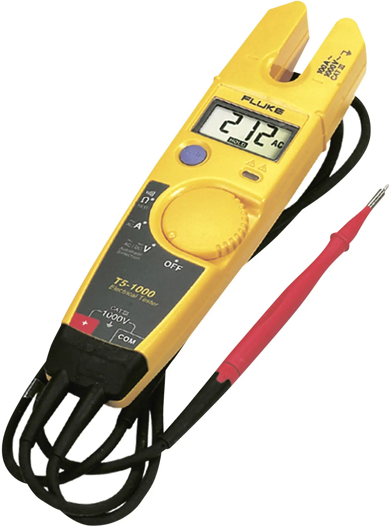 Двухполюсный тестер напряжения Fluke T5-1000, класс защиты CAT III, 1000 В.