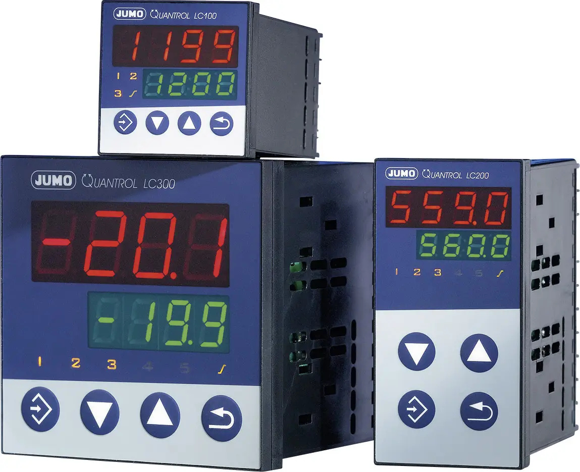 Термостат Jumo Quantrol LC100 L, J, T, K, E, N, S, R, Pt100, Pt1000, KTY Реле 3 A від -270 до 2500 °C (Д x Ш x В) 104 x 48 x 48 мм