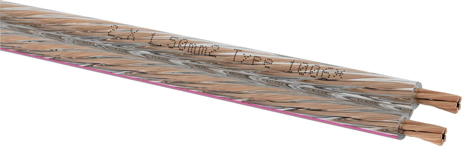 Oehlbach 107 HELUKABEL Lautsprecherleitung акустичний кабель, 1 x 2 x 1,5 мм² + 1 x 2 x 1,5 мм², прозорий, 30 м