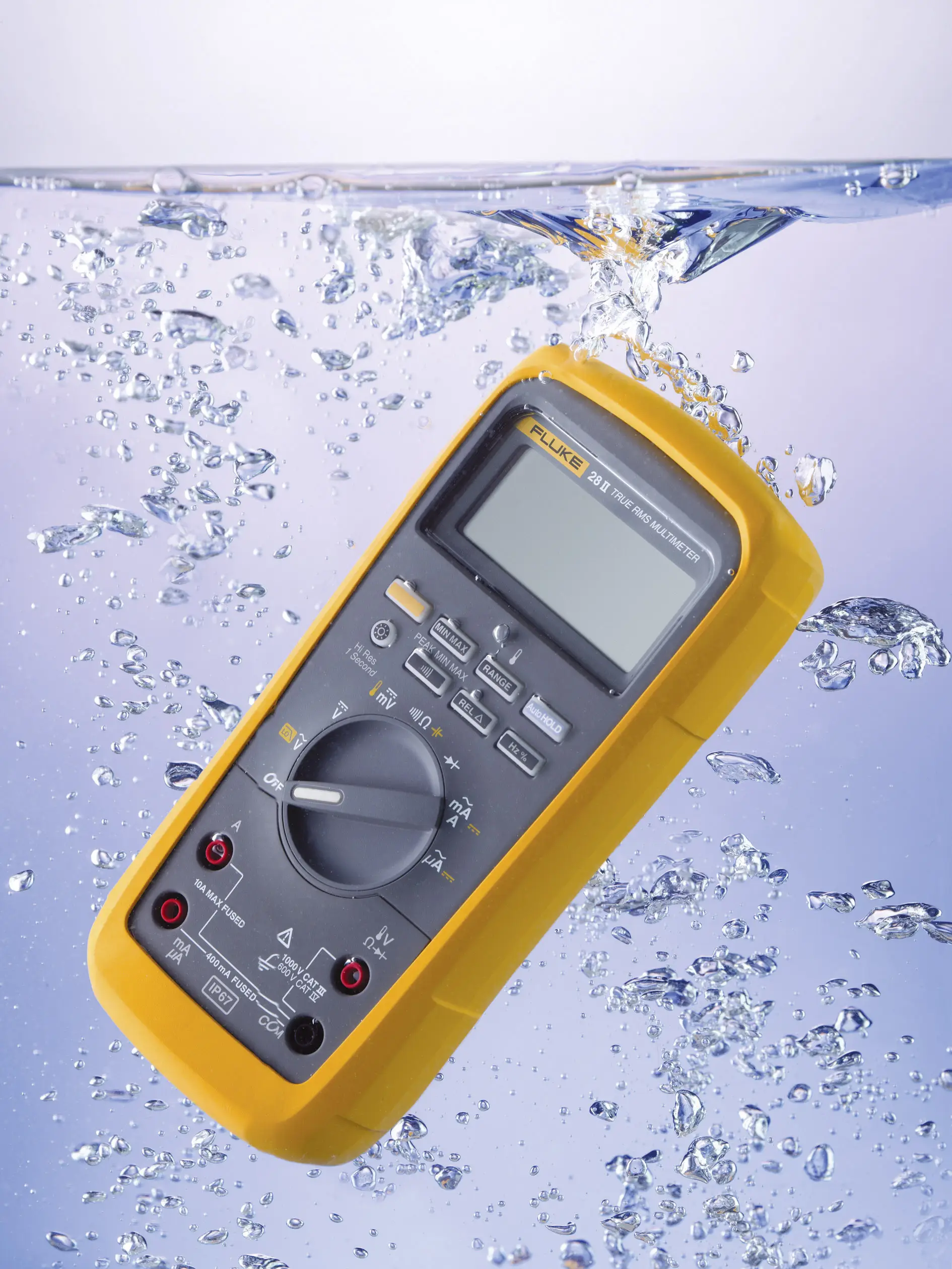 Цифровой мультиметр Fluke 28II/EUR IP67 CAT III 1000 В, CAT IV 600 В. Отображаемые значения: 20000