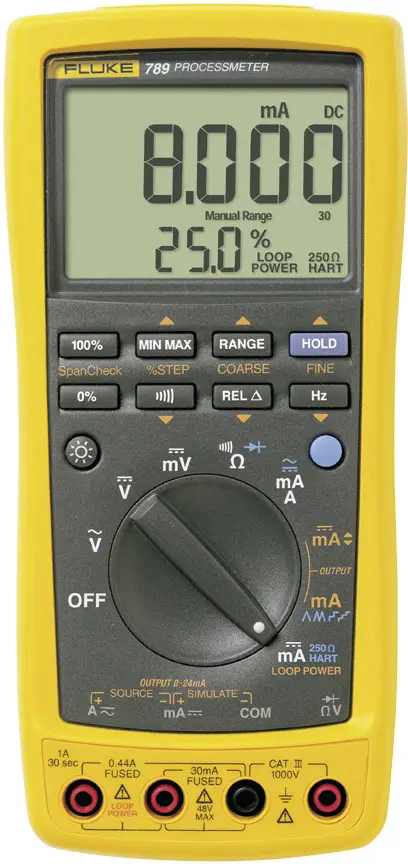 Цифровий мультиметр Fluke 789/EUR з виміром струму процесу, CAT III 1000 В, CAT IV 600 В, кількість відображень: 30000