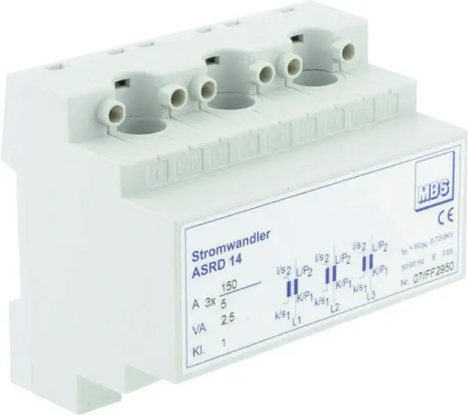 Трансформатор тока MBS ASRD 14 3X150/5A 3.75VA Класс 1, 3 x 150 A / 5 A