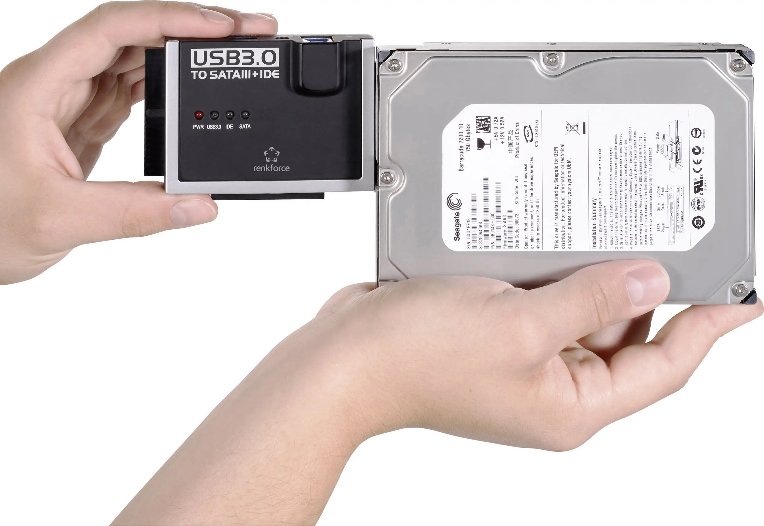 Конвертер USB 3.0 в IDE+SATA от Renkforce