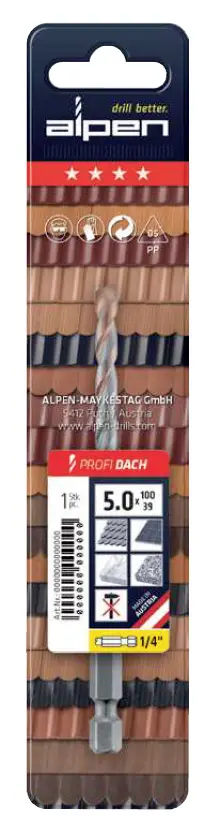 Набор для сверления терракоты Alpen 0025200400100 25200400100 4 мм 1 шт.