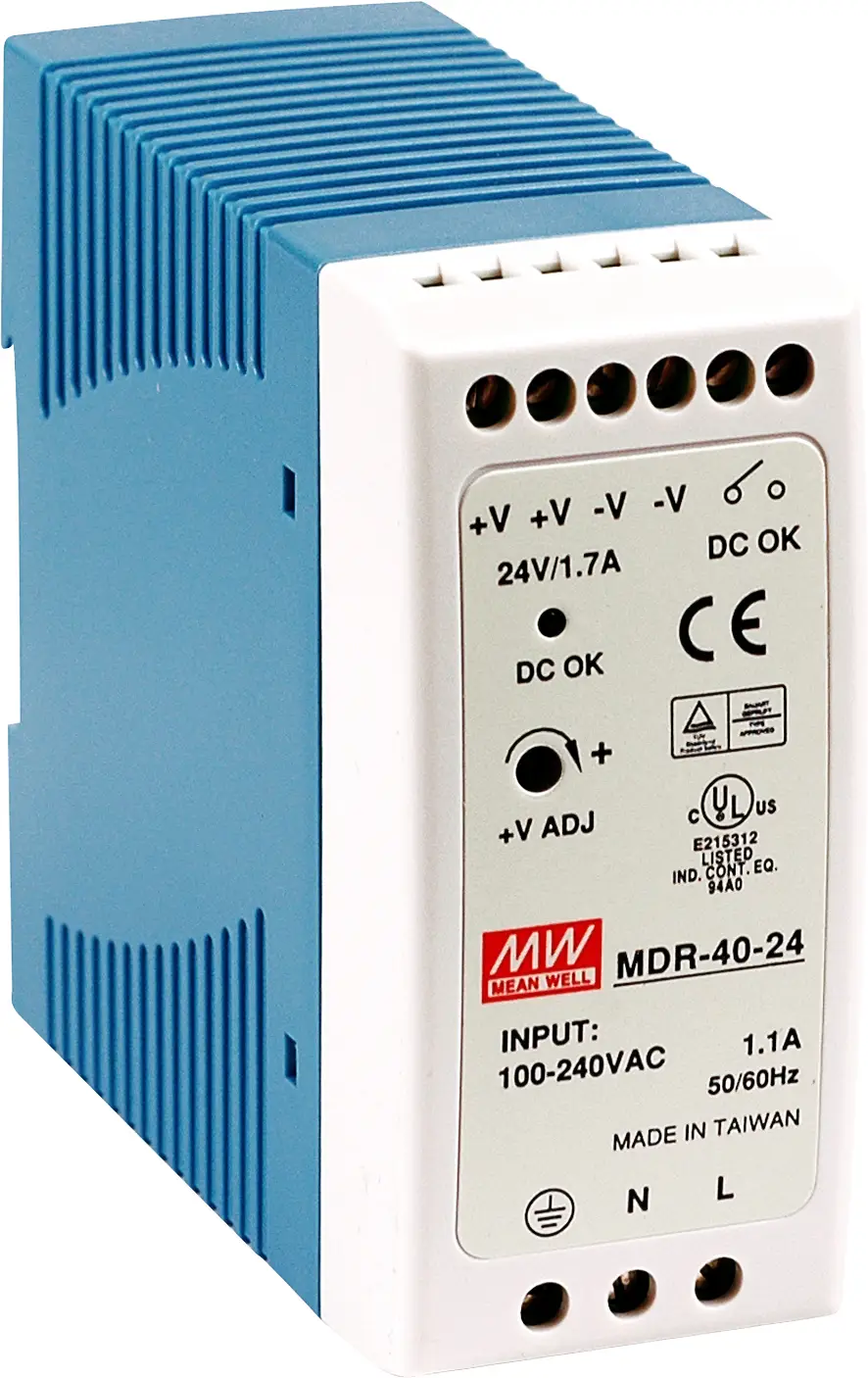 Блок питания MEAN WELL MDR-40-48 на DIN-рейку, 48 В постоянного тока, 0,83 А, 40 Вт