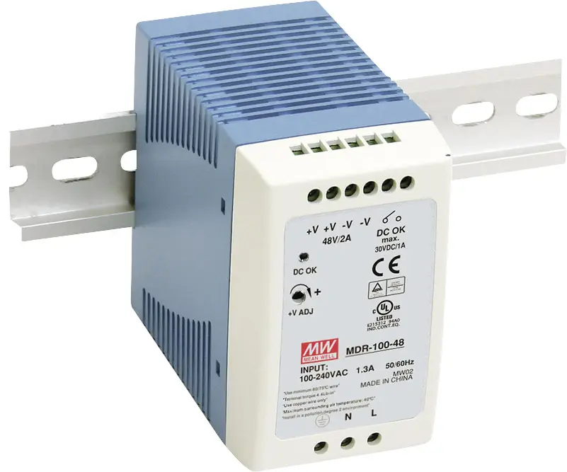 Блок живлення MEAN WELL MDR-100-12 для DIN-рейки, 12 В/DC, 7,5 A, 90 Вт