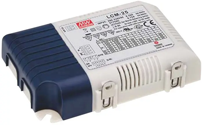 Светодиодный драйвер MEAN WELL LCM-25 Постоянный ток 25 Вт 0,35 - 1,05 А 6 - 54 В/DC PFC, защита от перегрузки, диммер 1 шт.