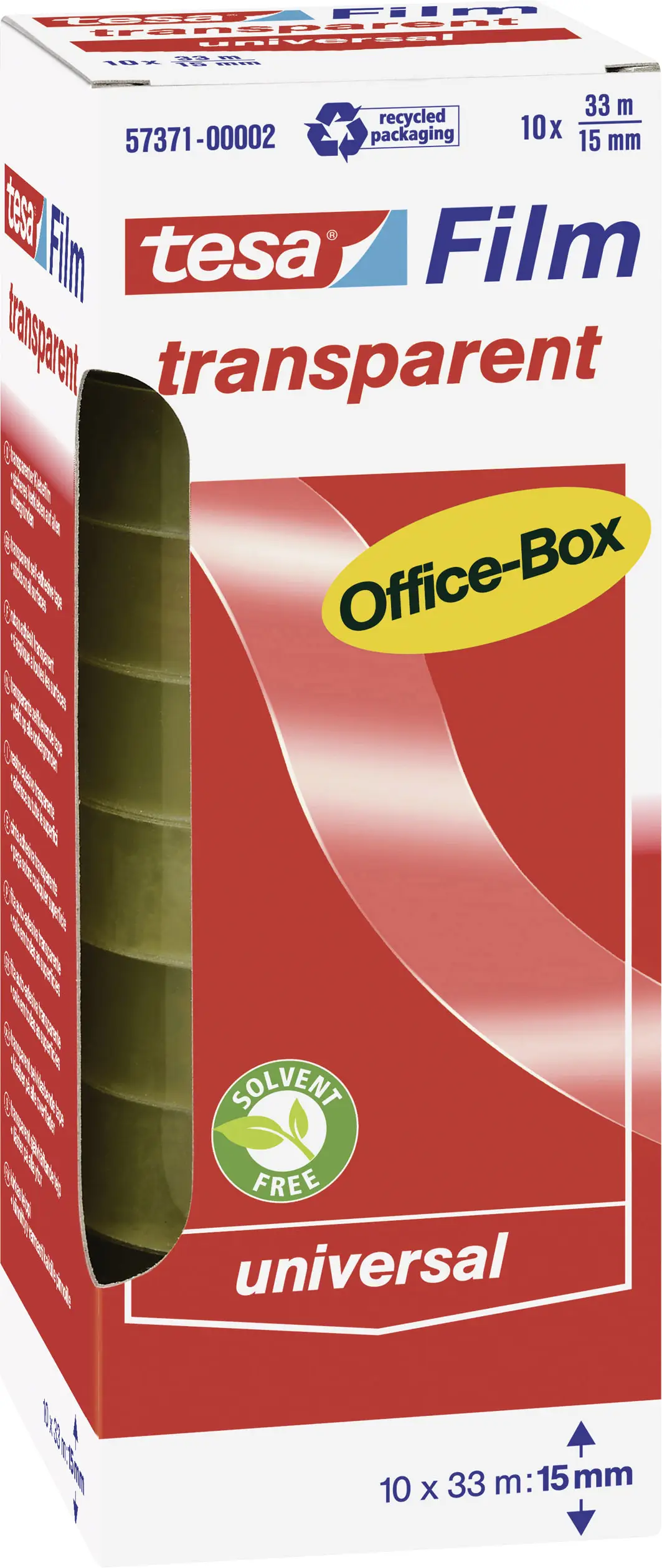 tesa 57371-00002-06 Клейка стрічка OFFICE-BOX (Д x Ш) 33 м x 15 мм 33 м 10 шт.