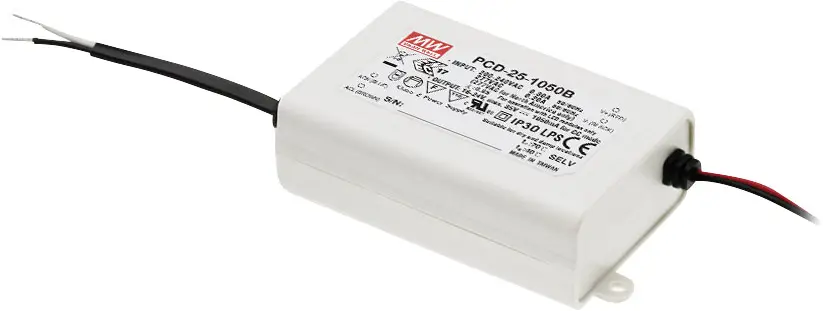 Светодиодный драйвер постоянного тока MEAN WELL PCD-25-700B 25 Вт 0,7 А 24 - 36 В/DC, диммер, PFC, защита от перегрузки, установка