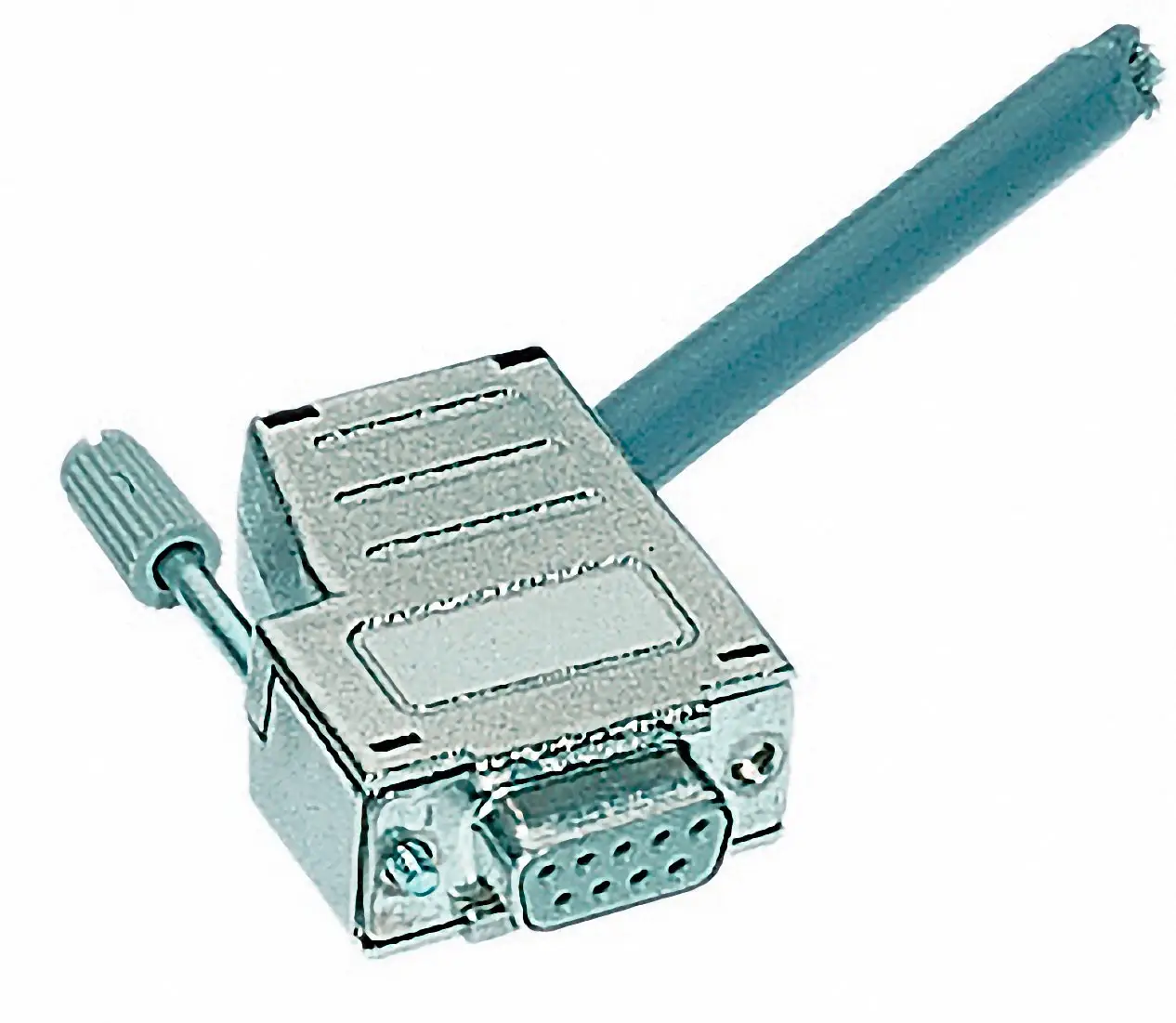 HARTING 09 67 009 0435 09670090435 Корпус разъема D-SUB Количество контактов: 9, пластик, металлизированный, 180°, 45°, серебристы