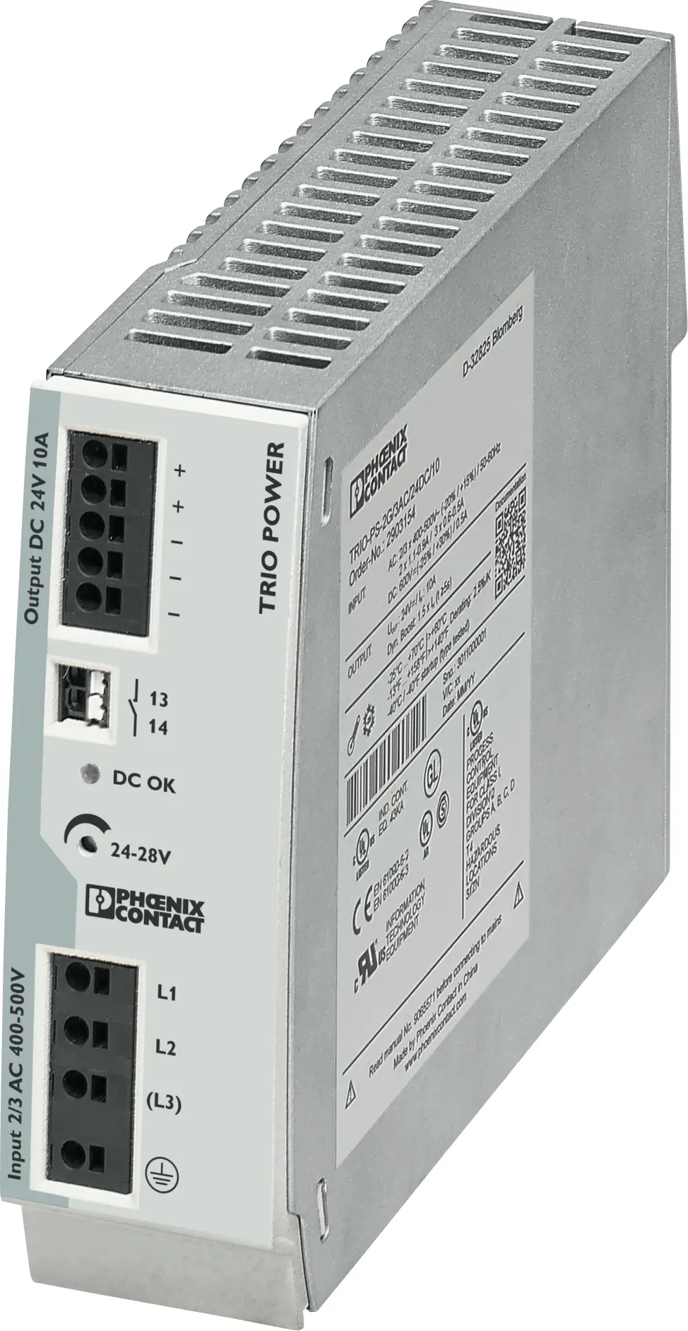 Блок живлення для DIN-рейки Phoenix Contact 2903154 24 В/DC 10 A 240 Вт Опис 1 шт.