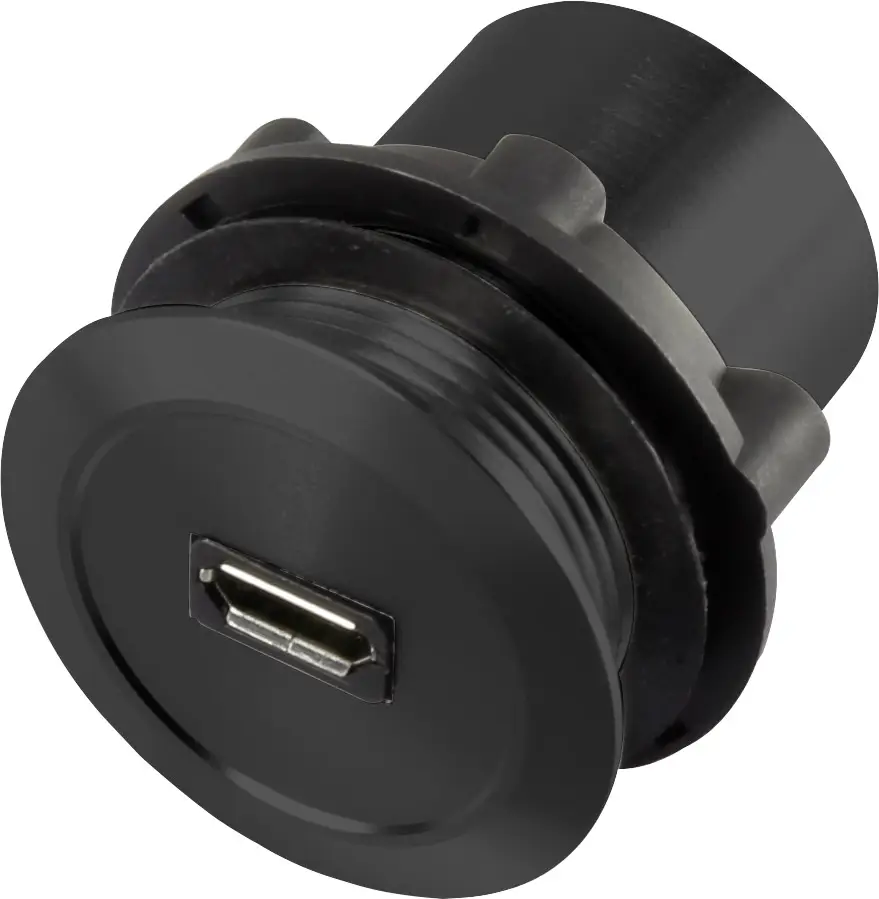 TRU COMPONENTS Micro USB-01-BK Гнездо Micro USB 2.0 для встраивания гнезда Micro USB тип A в micro USB B. Комплектация: 1 шт.