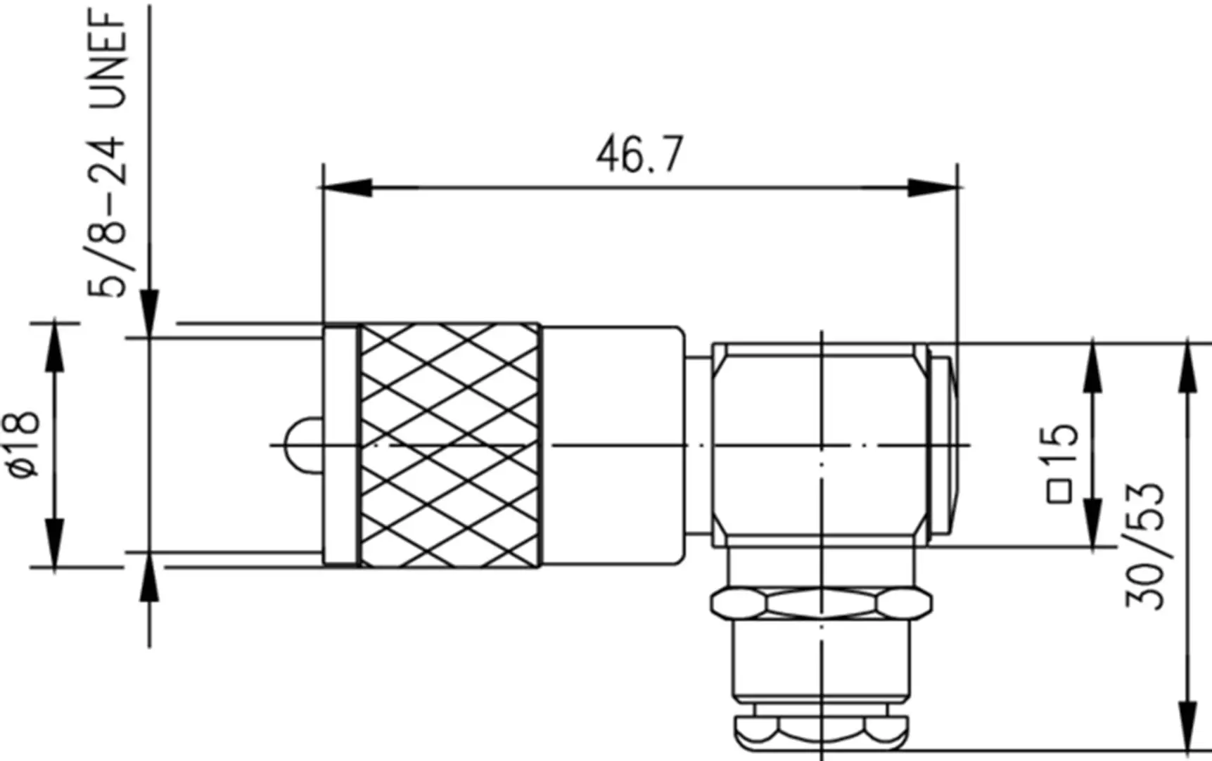 UHF-разъем Telegärtner 100024340 100024340 штекерный угловой разъем 50 Ом 1 шт.