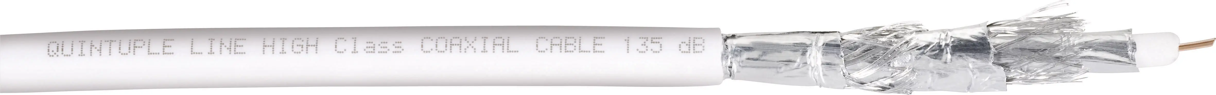 Коаксиальный кабель BKL Electronic 0806014/F. Внешний диаметр: 8,20 мм. Сопротивление: 75 Ом, шумоподавление: 135 дБ. Цвет: белый.