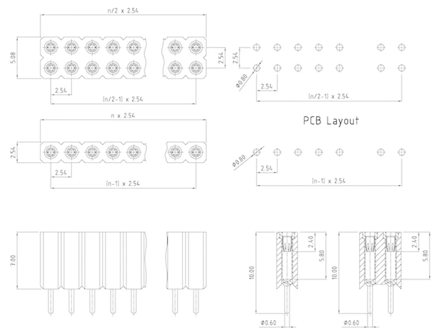 W & P Products 153-050-1-50-00 Штыревой разъем, гнездовой, прецизионный, 1 шт.