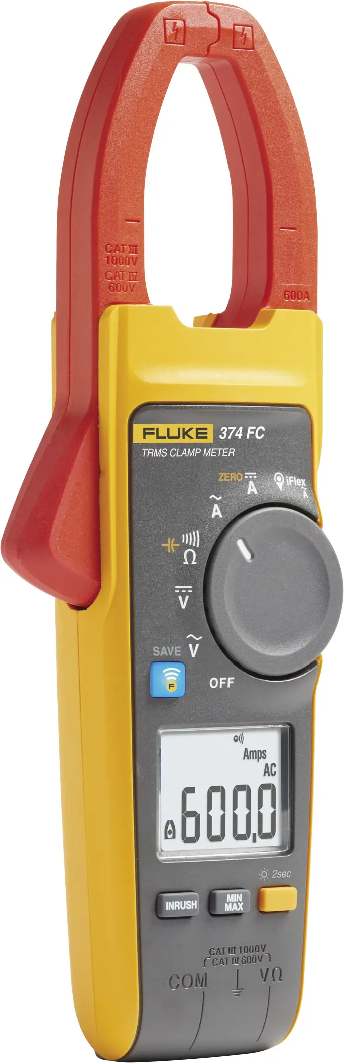Мультиметр Fluke 374 FC, цифрові кліщі, перевірка цілісності електричного кола, вимірювання ємності, з підсвічуванням, реєстратор